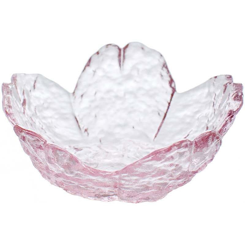 6Pcs Sakura Dish Japanese-style Glass Small Dish Small Salad Plate Dried Fruit Plate Dessert Plate Dumplings Dish Wedding