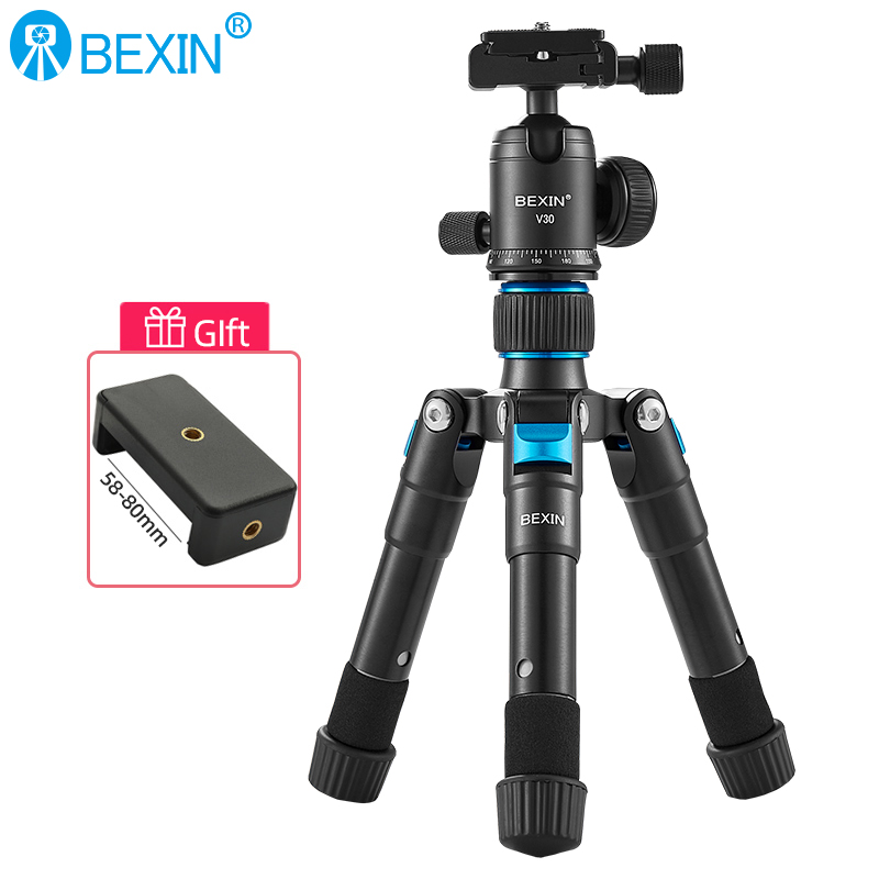 Mini Statief Telefoon Houder Professionele Draagbare Reizen Aluminium Camera met Balhoofd Statief voor Telefoon Canon Dslr Camera