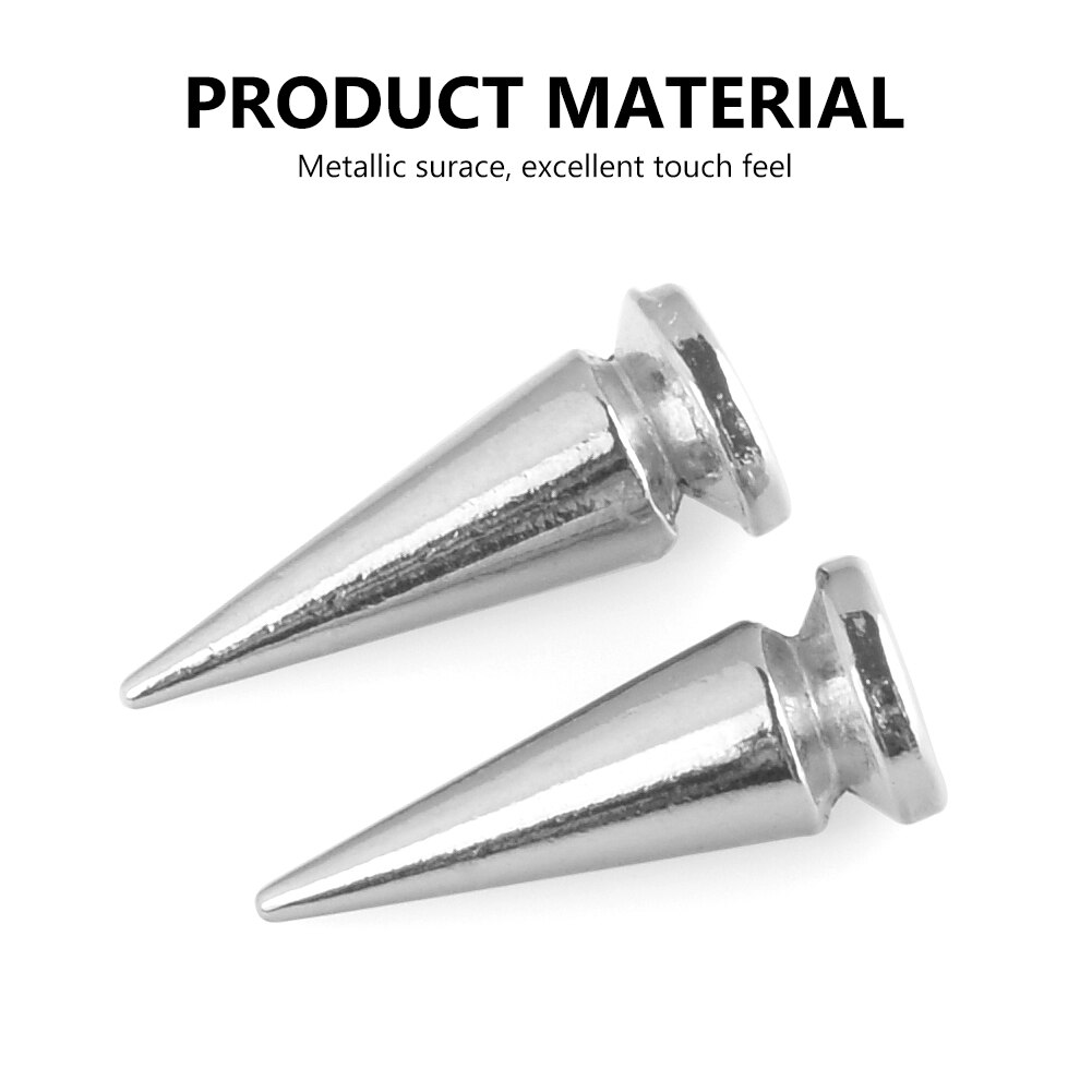 10mm 36mm 10PCS DIY Nails / Rivets Ball PUNK Clothing Customization Silver Metal Bag Studs Cone Punk Spikes Rivet Leathercraft