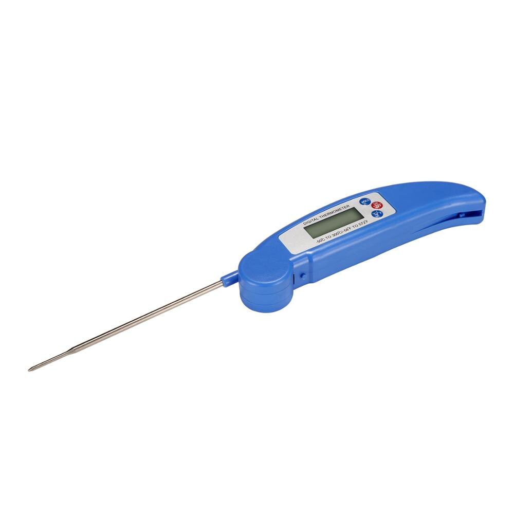 Moseko bbq thermometer vlees opvouwbare digitale oven voedsel keukenthermometer melksonde water olie vloeistof kookgerei: Blauw
