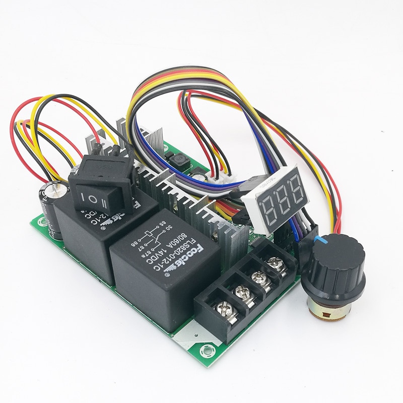 DC10V~55V digital display PWM speed controller Forward and reverse DC motor 0~100% adjustable 12V 24V 40A For linear actuator