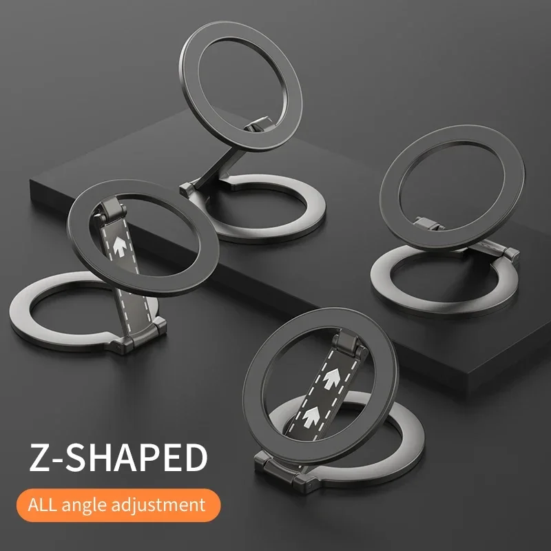 Anneau de support de téléphone magnétique Double face, pour béquille MagSafe, poignée magnétique pour iPhone 16 15 14 pour Huawei Xiaomi