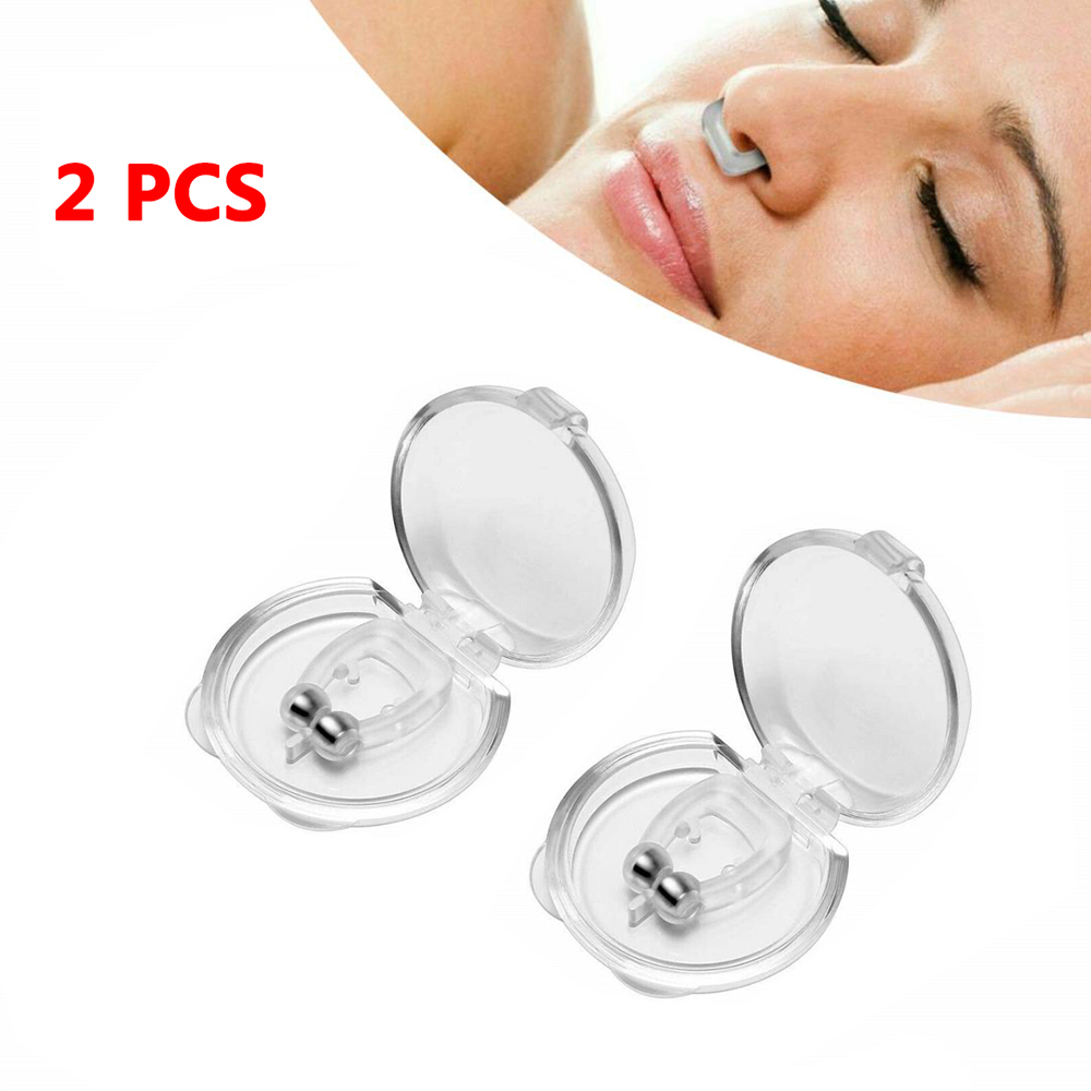 Siliconen Neus Clip Magnetische Anti Snore Stopper Snurken Stille Slaap Steun Apparaat Guard Night Anti Snurken Apparaat Gezondheidszorg: 2pcs