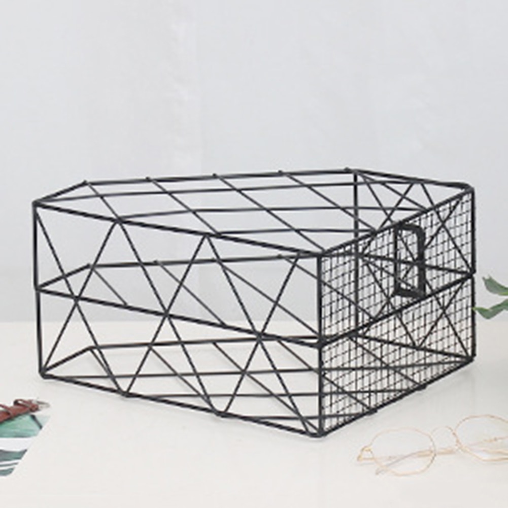 Metal Desktop Office Study Room Books Storage Rack Bookshelf Holder Organizer