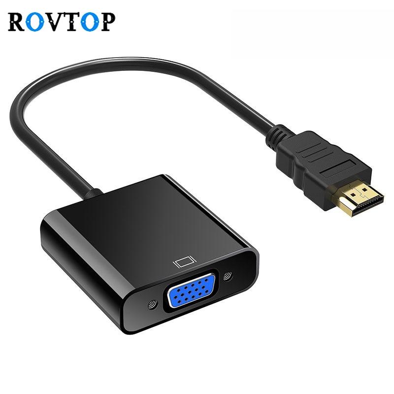Rovtop HDMI naar VGA Adapter 1080P Digitale naar Analoge Video Audio Male Naar Famale Converter Adapter Voor PC Laptop tablet TV Box Z2