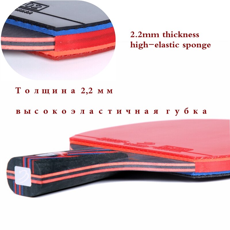 Lemuria Hybrid Wood 9.8 Brand Table tennis racket double face Pimples-in blue rubber Ping Pong Racket tenis de mesa