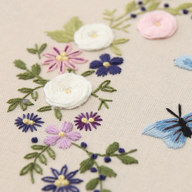 Håndarbeid broderi materiale pakke gjør-det-selv brodert materiale hengende malerier blomster korssting håndarbeidssett