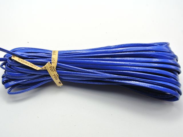 10 meter blauw plat zacht synthetisch leren sieradenkoord kantkoord 3 x 1mm sieraden decoratieve accessoires: 3