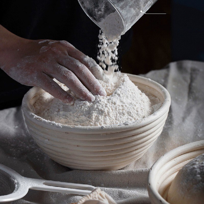 Oval Rattan Bread Proofing Basket Natural Rattan Wicker Woven Dough Fermentation Sourdough Banneton Bread Basket