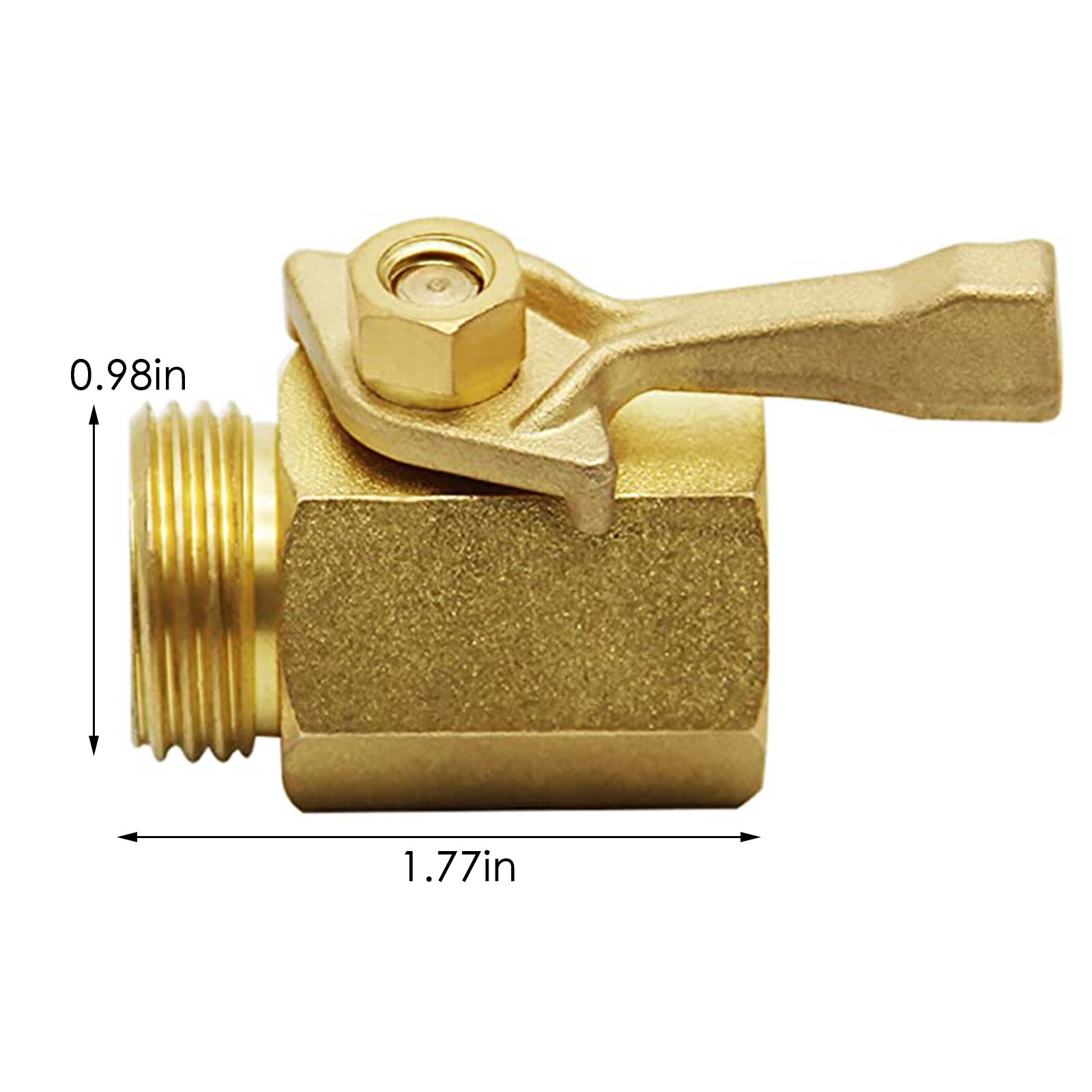 Heavy Duty Brass Shut Off Valve- 3/4 Inch Solid Garden Hose Shut Off Valve Fit All Garden Hose Connector-Set Of 2 Hose