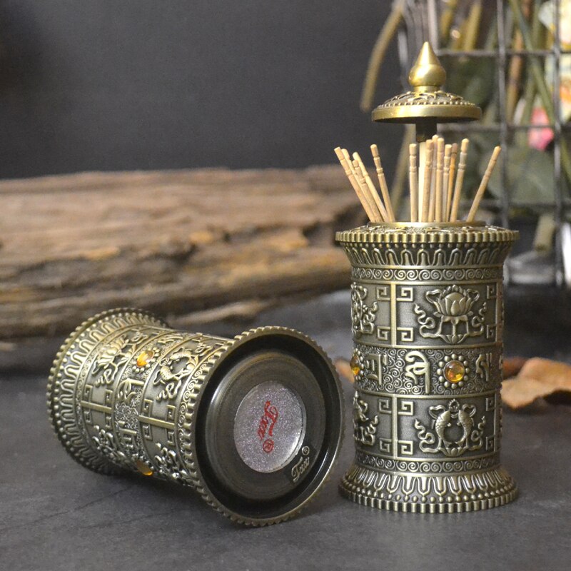 Bronce europeo color retro romano columna joya palillo titular metal tallado decorativos palillo casa decoración diente recoger YQT042