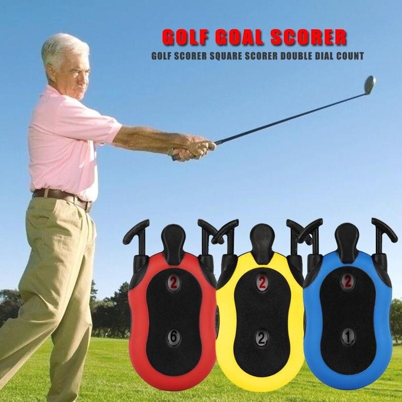 4 färg golf poängräknare bärbar dubbel urtavla målskytt kul fashionabla putt poäng golftillbehör slag golfräknare överträffa  i9 t 6