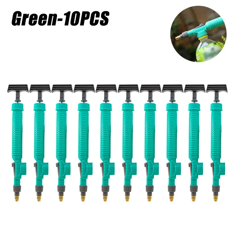 High Pressure Air Pump Manual Sprayer Adjustable Drink Bottle Spray Head Nozzle Garden Watering Tool Sprayer Agriculture Tools: black