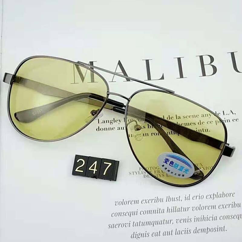 unisex Nachtsicht Brille Fahren Schild Nacht Blau Licht Blockieren intelligente Photochrome Polarisierte Pilot Sonnenbrille Brillen L3: 6