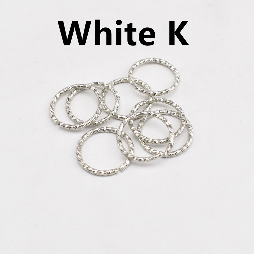 Anneau de saut en relief, lot de 20 à 100 pièces, 8-20mm, accessoires de bijoux faits à la main, DIY, 【js144: 1.8x18mm 20pcs / White K