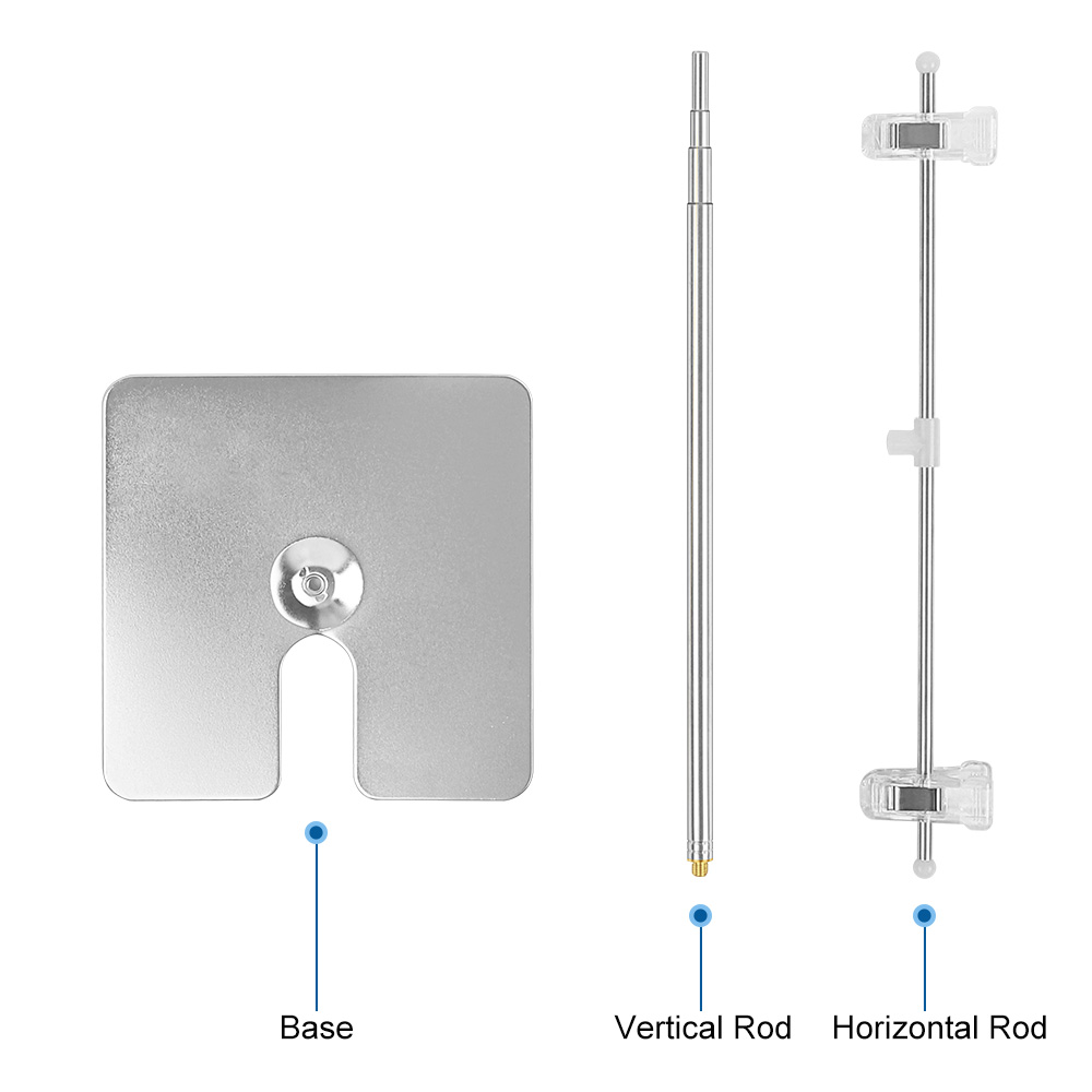 Height adjustable display stainless steel poster clip sign holder sales cardboard display racks stand