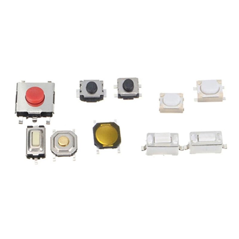 250PCS 10 Types Tactile Push Button Touch Switch Remote Keys Button Microswitch 649E