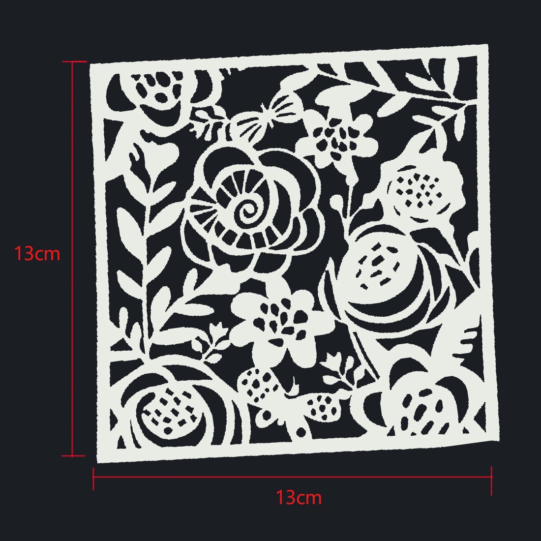 Plastic Cake Foam Spray Template Barista Stencils Decoration Tool Garland Mold Cake Printing Flower Model: Style 19