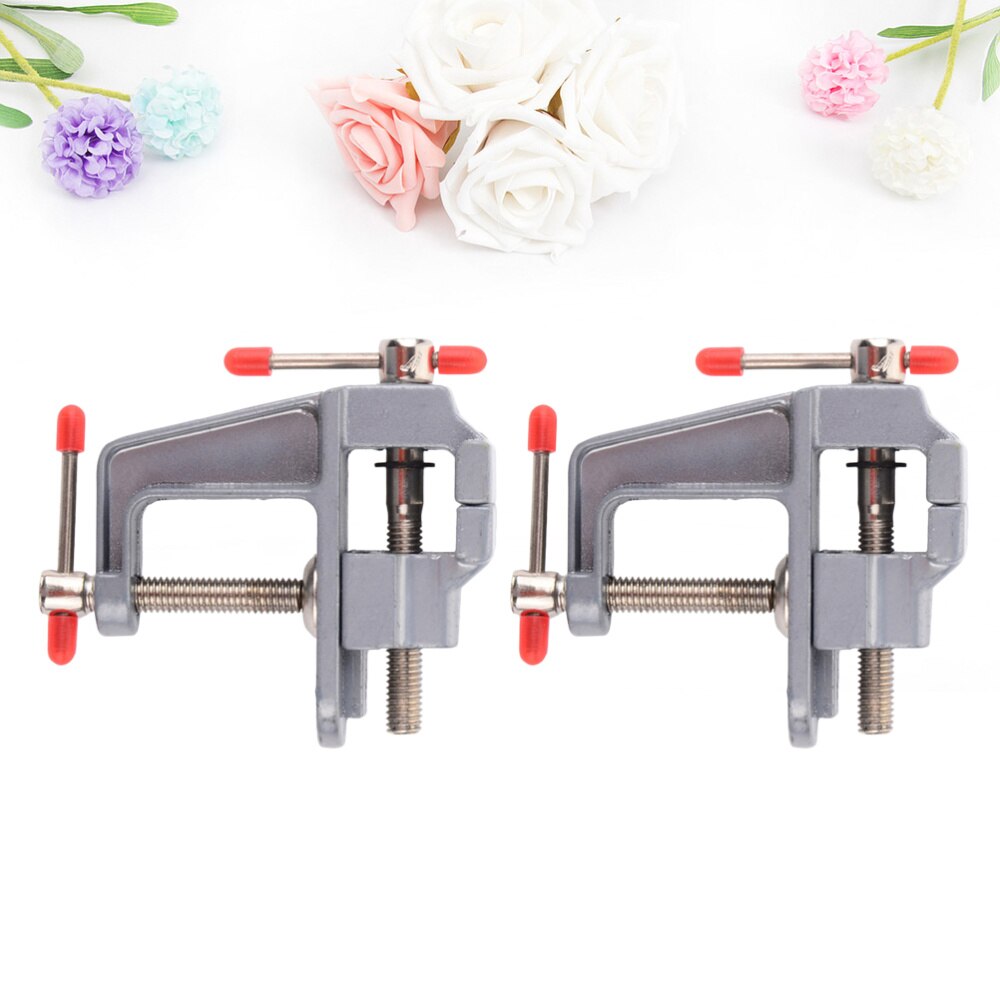 Household Mini Flat Table Vise Clamp-on Bench Vise Tool Portable Manual Bench Clamp for DIY Craft Jewelry Woodworking Carving Mi