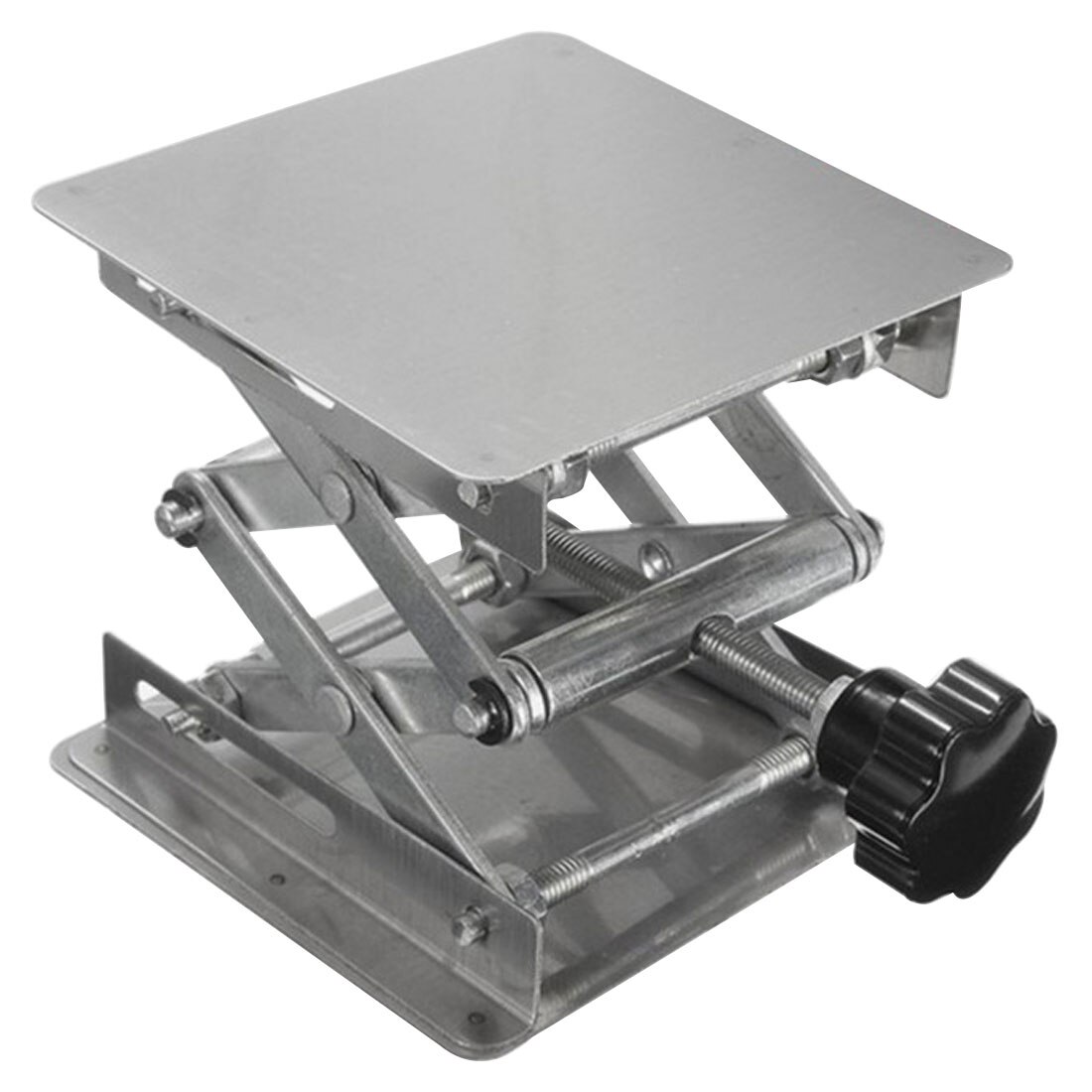 Mesa elevadora de enrutador de acero inoxidable 100x100mm plataforma de elevación de estante de elevación para laboratorio de grabado de carpintería