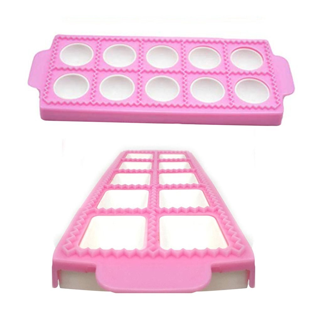 Raviolis en plastique 10 trous/Pierogi/boulette fabricant emballage Empanada presse moule pâte Cutter tarte Ravioli boulette moule: square