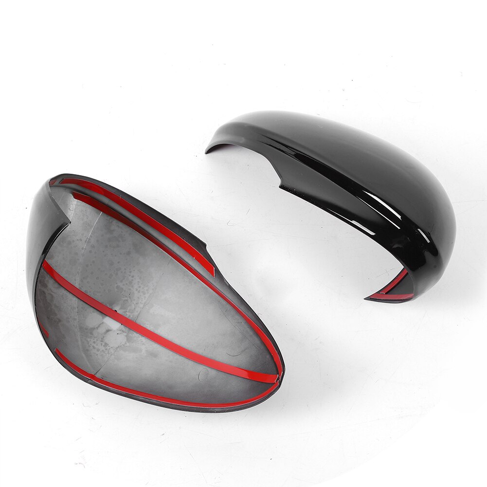 2pcs Side Rearview Mirror Cover Decorative Housing Fit for Alfa Romeo Giulia Piano Black Car Styling