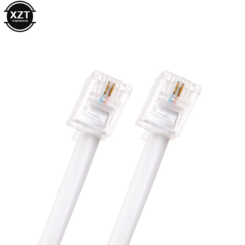 Cable de extensión Modular para teléfono, 15M/12M/9M/6M/3M, RJ11 macho 6P2C