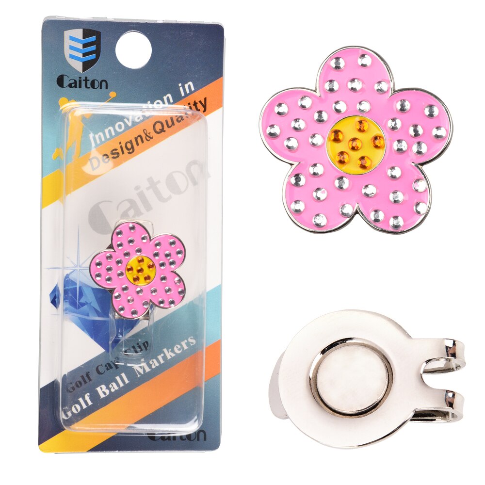 1Pcs Golf Ball Mark+Golf Hat Clip Magnetic Alloy marker golf accessories Golf Cap Clips Golf Training Aids: 10