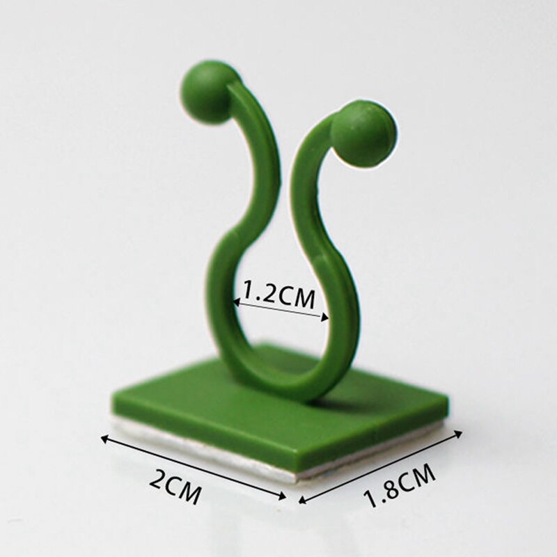 Planta Parede de Escalada Clipe Parede Vinha Fixação Na Parede Gancho Pegajoso Titular 10 pçs/lote!! Grampo invisível da braçadeira do rattan da parede