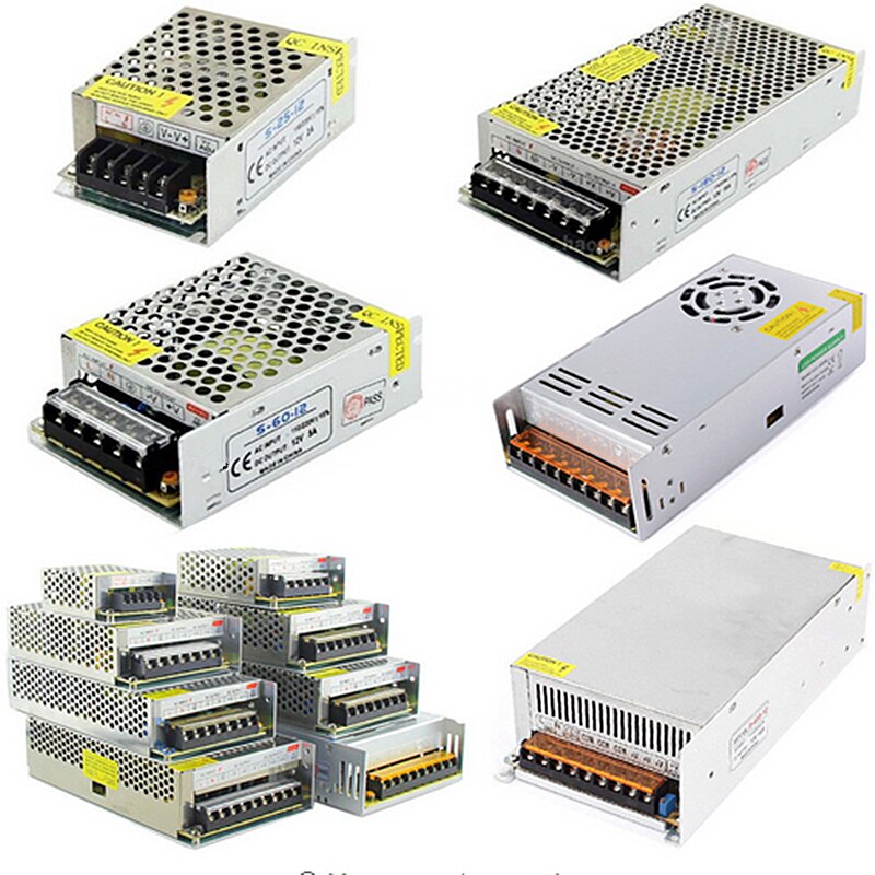 led Driver AC100-240V to DC 12V 1A 2A 3A 5A 10A 15A 20A 30A 40A 50A Power Adapter for LED Strip light Supply Transformer