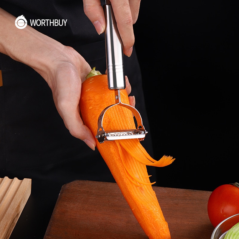 WORTHBUY 3 Pcs/Set Multifunctionele Fruit Dunschiller Rvs Groente Rasp Slicer Dunschiller Keuken Gadgets