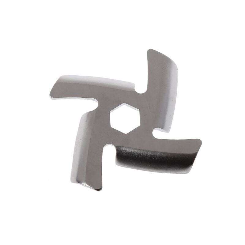 Cuchillo picador de acero inoxidable antioxidante, 4 cuchillas, agujero hexagonal, piezas para picadora de carne, 3 unids/set por juego