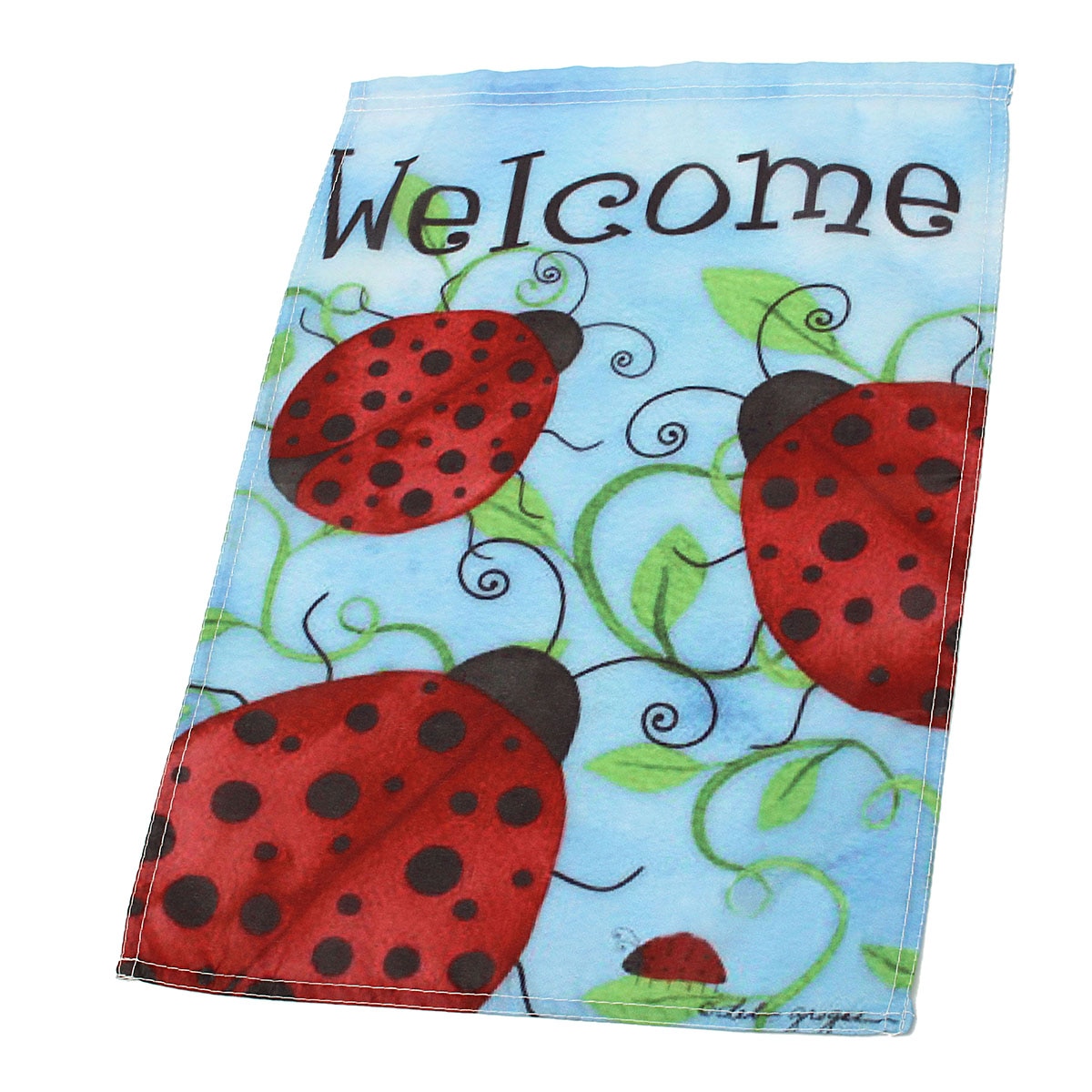 45X30cm Ladybirds Welcome Flags Garden Yard Banner Christmas Display House Indoor Outdoor Decoration