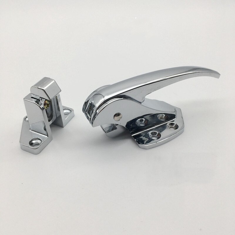 Zinklegering Deurklink Slot Verende Pull Handvat Klink Voor Oven Koelkast Vriezer Opslag Industriële Accessoires