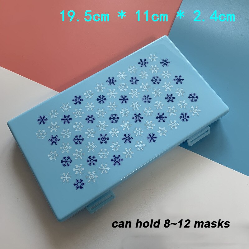Portable Mask Box Plastic Face Mask Storage Case Boite Rangement Masque Dust Moisture Proof Kids Student Cajas Mascarillas: L