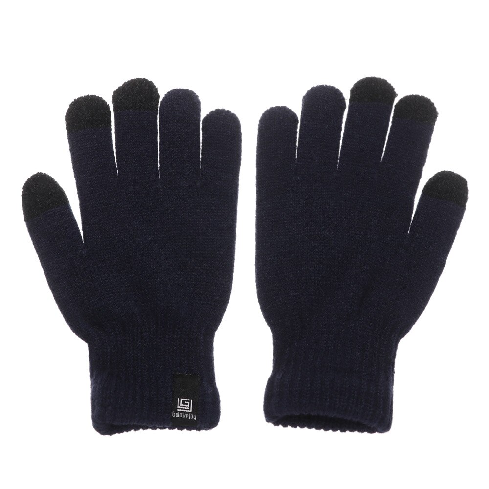 Efterår vinter strikket uld touch screen handsker fuld finger tykke plys vanter mænd kvinder udendørs sport cykling varme handsker