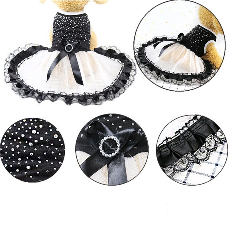 Vestido con tutú para perro, falda de encaje, Gato de princesa, ropa de XS-L, vestido de para suministros para perros mascota, 1 Uds.
