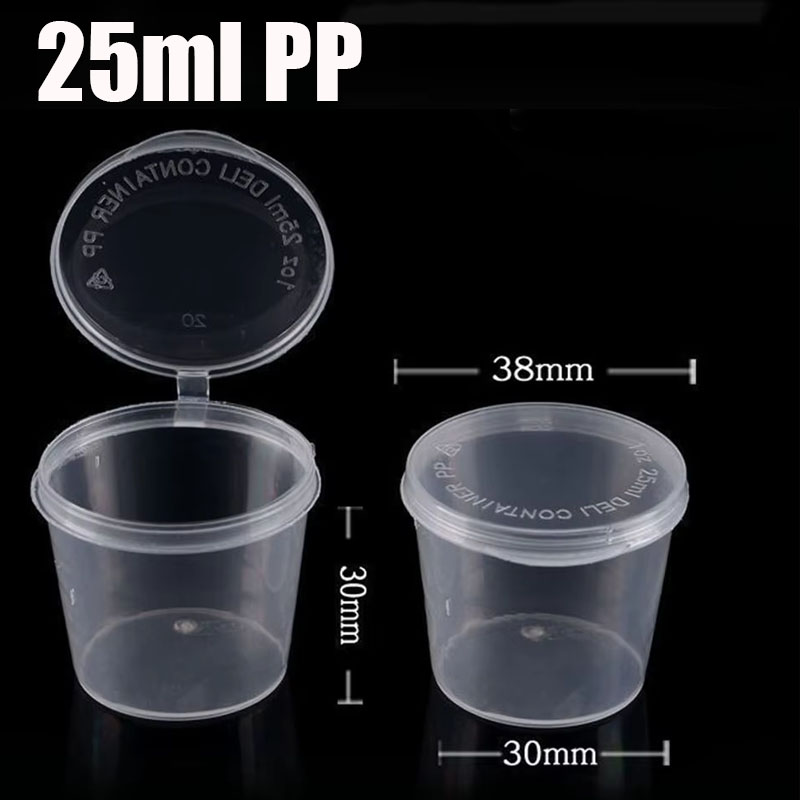 50/100 pièces 2oz Portion tasses avec couvercles jetable en plastique Sauce conteneur boîte salade pansement assaisonnement Mini cuisine organisateur: Bleu profond / Deux niveaux
