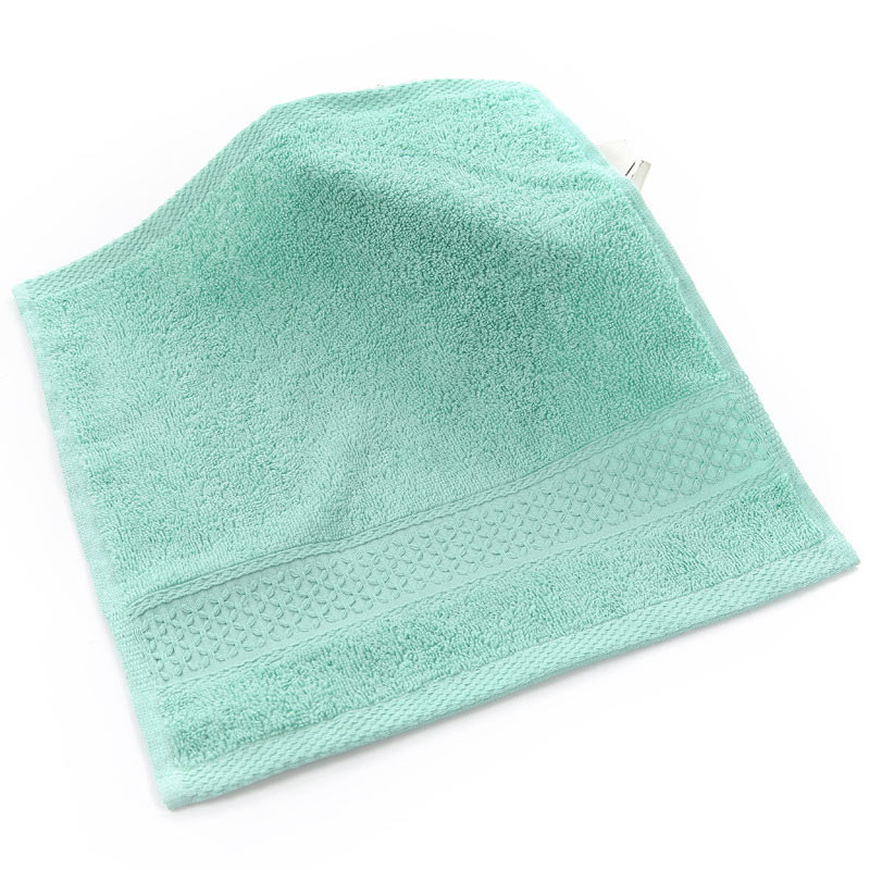 Small Cotton hand towels Square Face Towel Bathroom Soft kids Child Washcloth 34*34cm 17colors: Emerald green