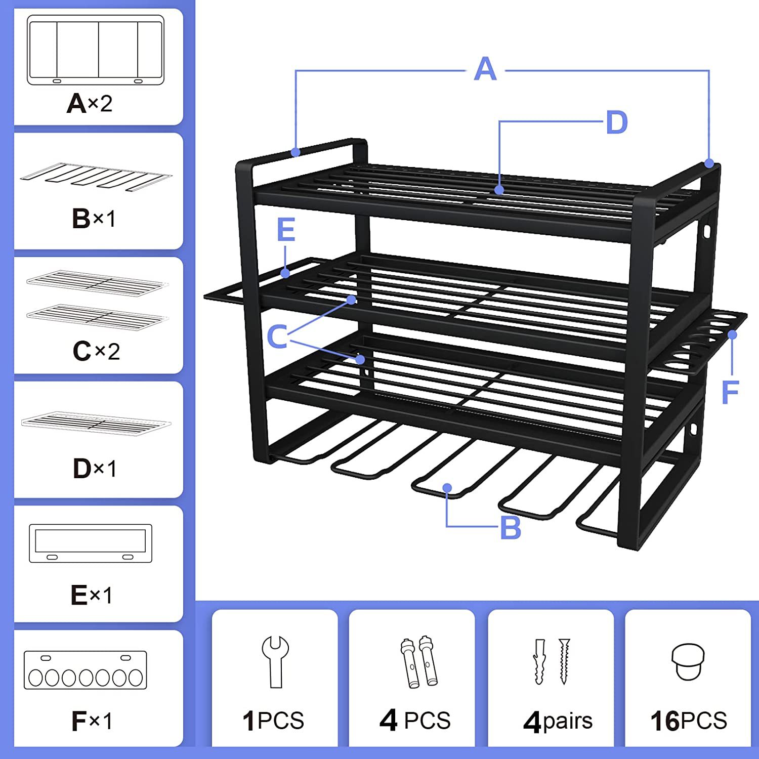 Elektrisch Gereedschapsrek Elektrische Boorhouder Wandmontage Organizer Sleutel Werkplaats Schroevendraaier Opbergplank Accessoires