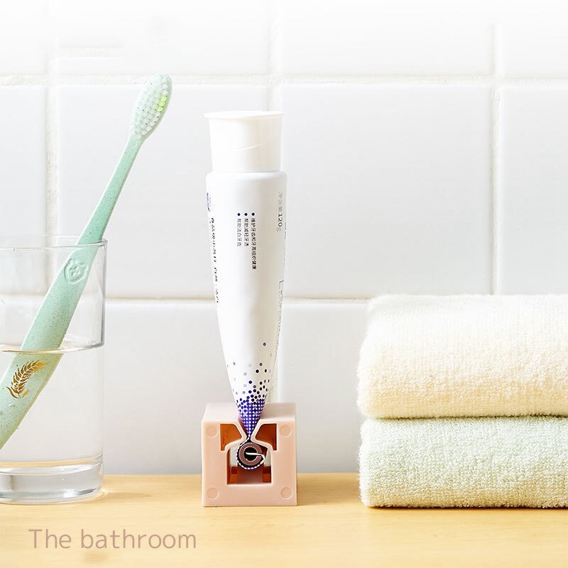 Tandpasta dispenser doven spin klemme tandpasta klip manuel klemme sæde badeværelse vask forsyninger