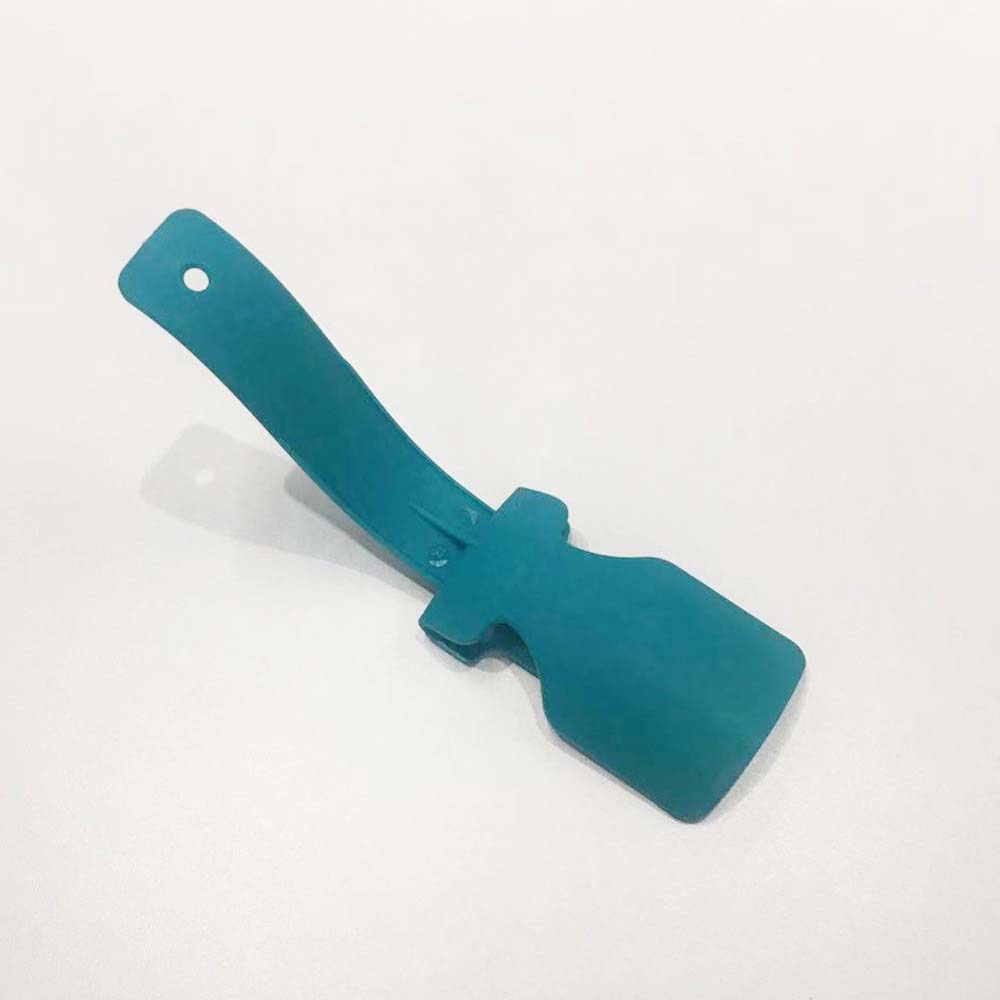 1 st lata skor levererar flerfärgade plastskor horn flexibla sko lyftare skor tillbehör praktiska: Blå