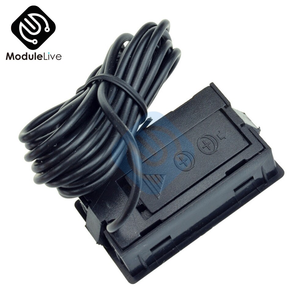 T110 digitale thermometer temperatuurmeter met 2m sondes led digitale thermometer temperatuursensor meter detector tester 5v 12v