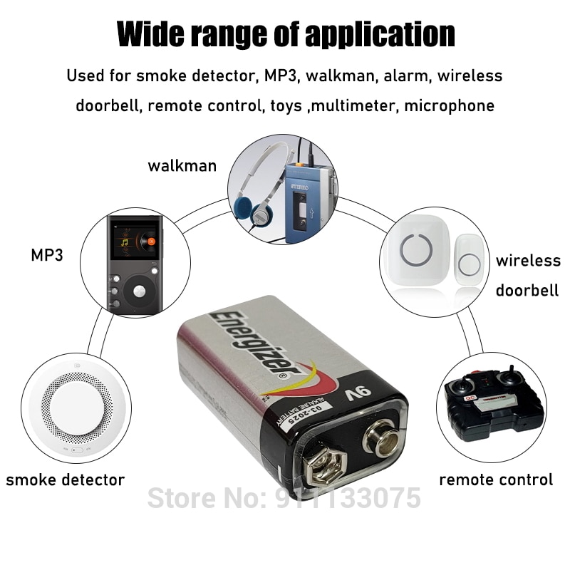 2Pcs Energizer 9V 6F22 Battery Super Heavy Duty Batteries Dry Batteria ForInfrared Electronic thermometer wireless microphones