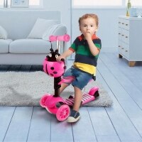 3-wiel Verstelbare Hoogte Kids Scooter Kinderen Scooters Kick Scooter Met Seat Bike met LED Light Up Wielen kids skateboard