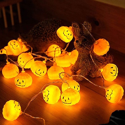 10 Leds 20 Leds 30 Leds Pompoen Led Lichtslingers Opknoping Pompoen Fairy Lights Voor Halloween Party Christmas Decorations Gerlyanda: 1m 10leds