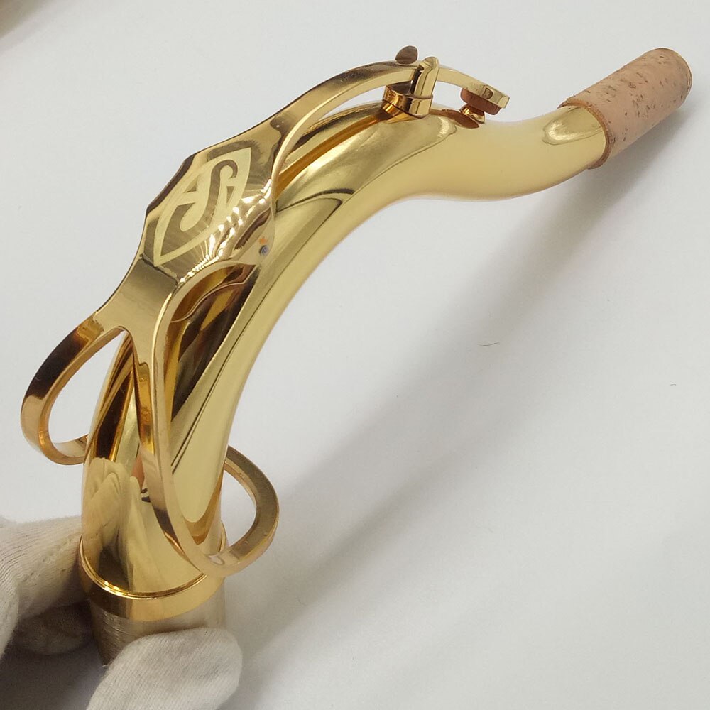 Muziekliefhebber clubinstrument tenorsaxofoon hals messing antiek koper simulatie brons saxofoon hals accessoires: 1