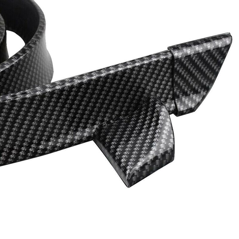 4.9Ft (150cm) Universal Black Carbon Fiber Trunk Spoiler Lip Kit