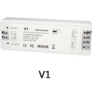 2.4g rf langaton led-kosketuskaukosäätimen himmennin 1ch 2ch 3ch led-ohjain yksiväriselle / värilämpötilalle / rgb led-nauhalle: V1