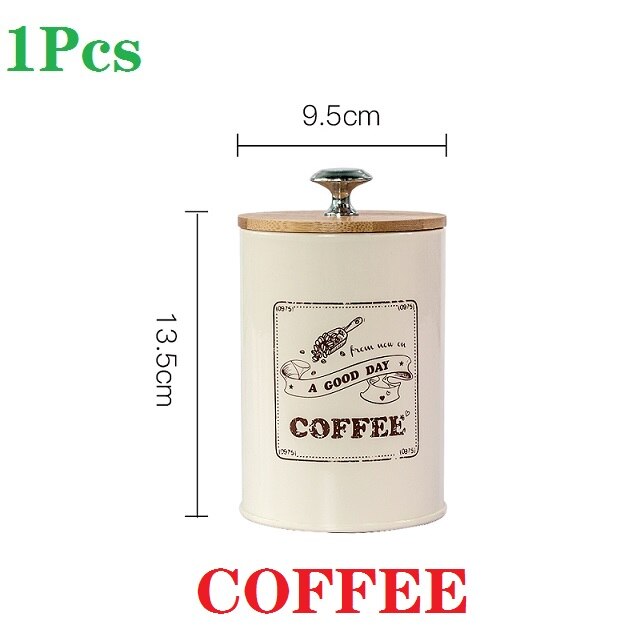 1-3 stuks opslagtanks in scandinavische stijl, bamboe deksel, afgesloten pot, koffiepot, theeblik, suikerpot, snack, snoep, vochtbestendig met afdichting: Koffie